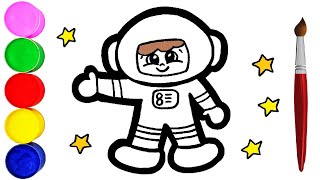 Detail Astronaut Malen Nomer 6