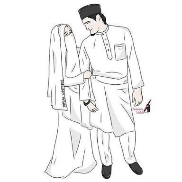 Detail Foto Gambar Kartun Muslim Hitam Putih Nomer 30