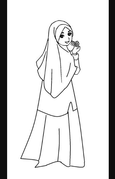 Detail Foto Gambar Kartun Muslim Hitam Putih Nomer 8