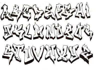 Detail Buchstaben Graffiti Schrift Nomer 5