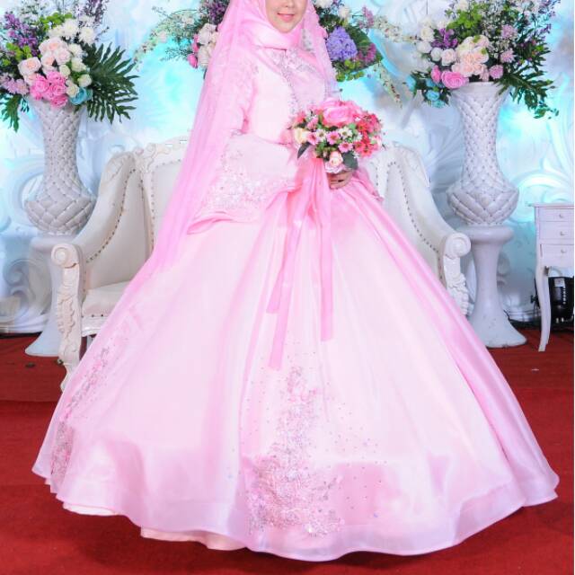 Detail Foto Gaun Pengantin Muslim Modern Nomer 4