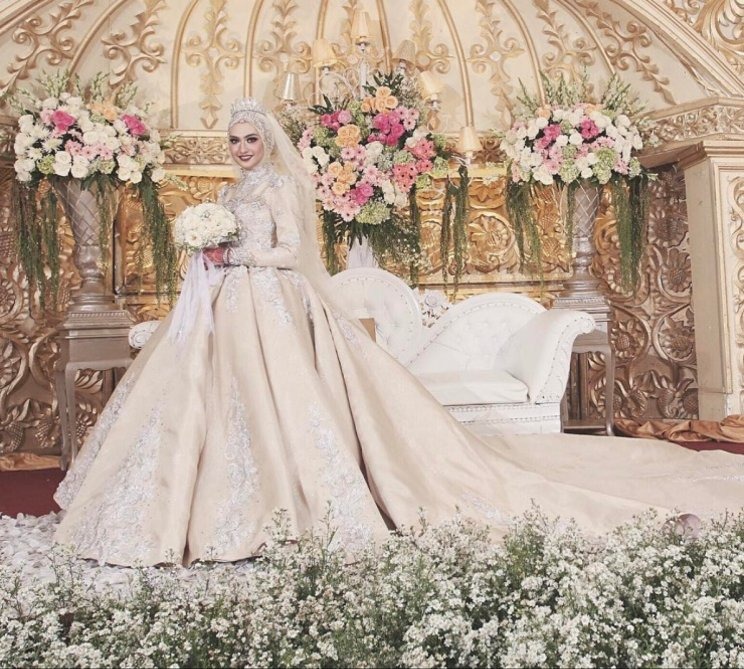 Detail Foto Gaun Pengantin Muslim Modern Nomer 32