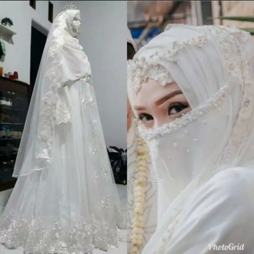 Detail Foto Gaun Pengantin Muslimah Nomer 21