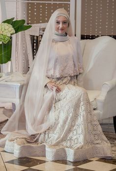 Detail Foto Gaun Pengantin Muslimah Nomer 10