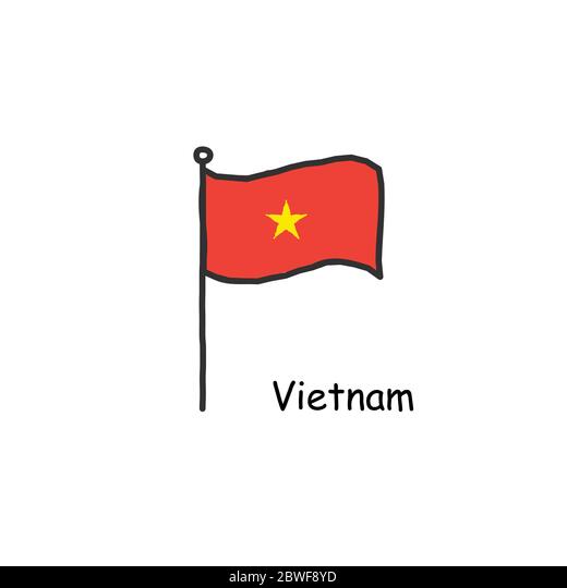 Detail Vietnam Flag Drawing Nomer 5