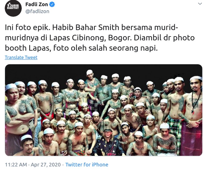 Detail Foto Habib Bahar Di Lapas Nomer 46