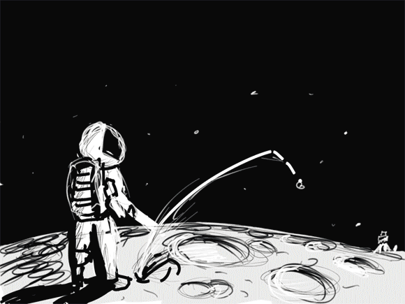 Astronot Animasi Art - KibrisPDR