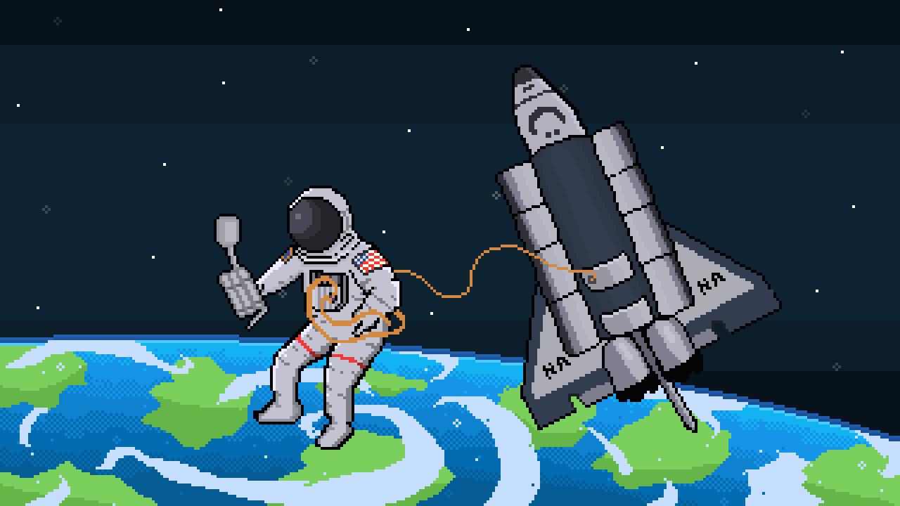 Detail Astronot Animasi Art Nomer 19
