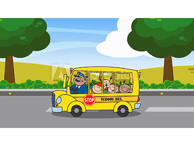 Detail Bus Kartun Nomer 6