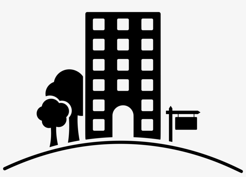 Black And White Building Clipart - KibrisPDR