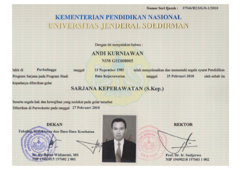 Detail Foto Ijazah S1 Nomer 22