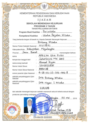 Detail Foto Ijazah Smk Nomer 7