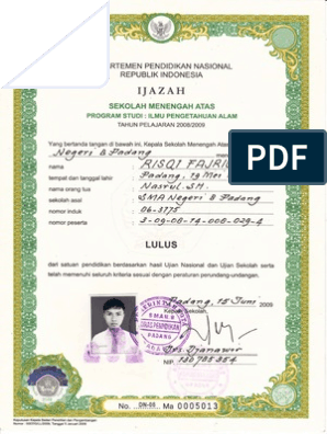 Detail Foto Ijazah Smk Asli Nomer 24