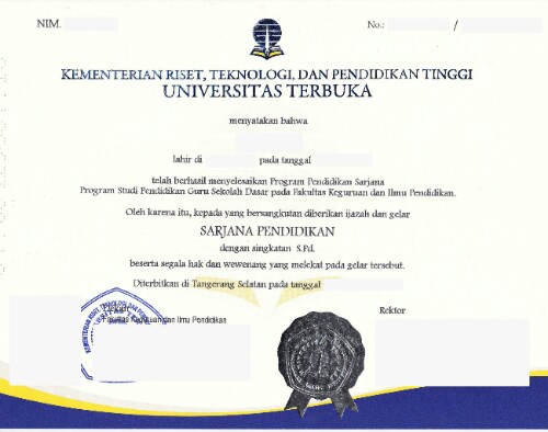 Detail Foto Ijazah Ut Nomer 15