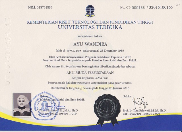 Detail Foto Ijazah Ut Nomer 19