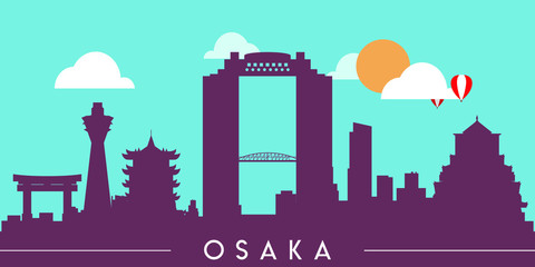 Detail Osaka Skyline Silhouette Nomer 18