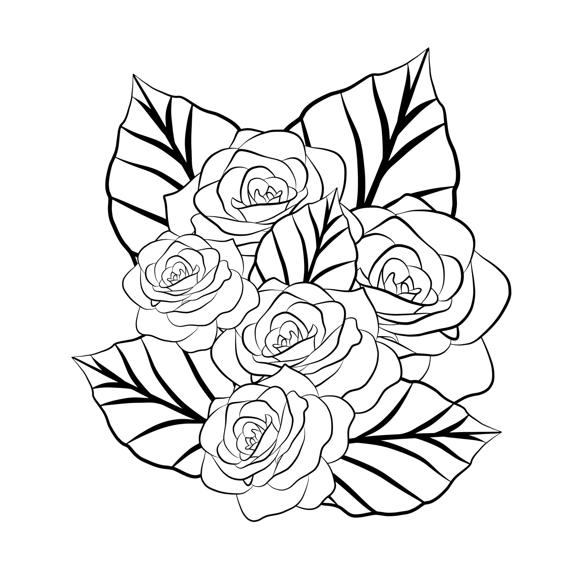 Detail Rose Flat Design Nomer 19