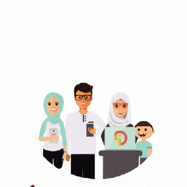 Detail Gambar Kartun Keluarga Muslim Nomer 7