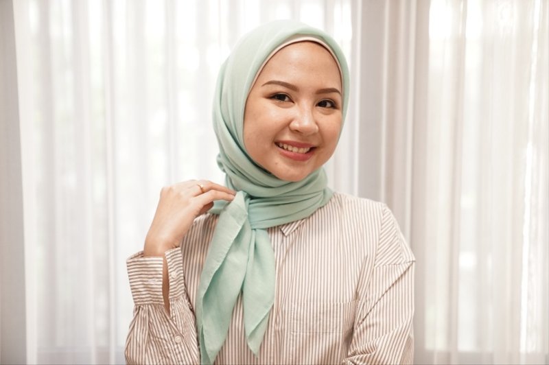 Detail Foto Jilbab Segi Empat Terbaru Nomer 49