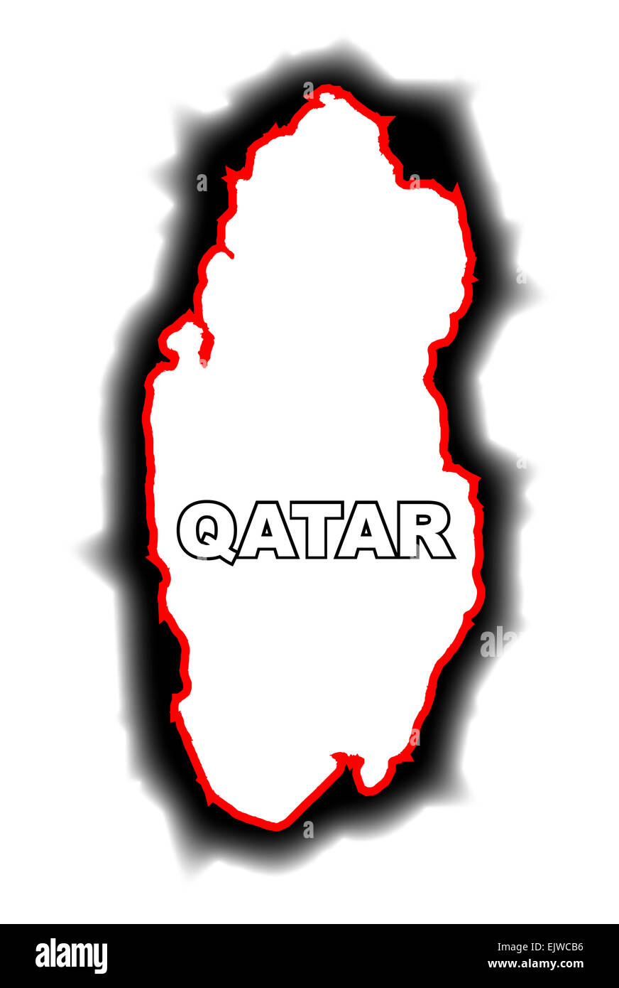 Detail Map Qatar Saudi Arabia Nomer 2