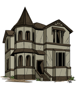 Old Mansion Drawing - KibrisPDR
