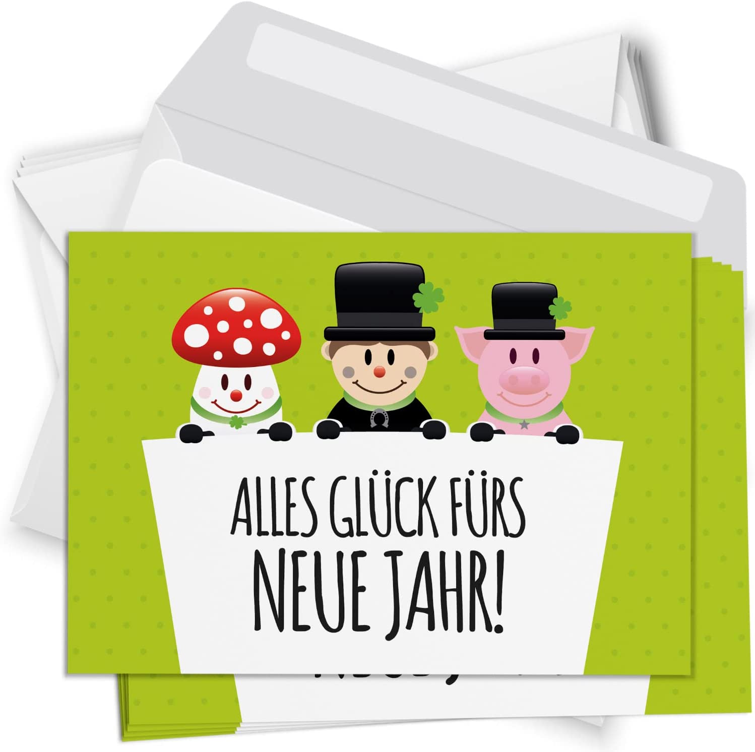 Detail Postkarten Silvester Neujahr Nomer 2