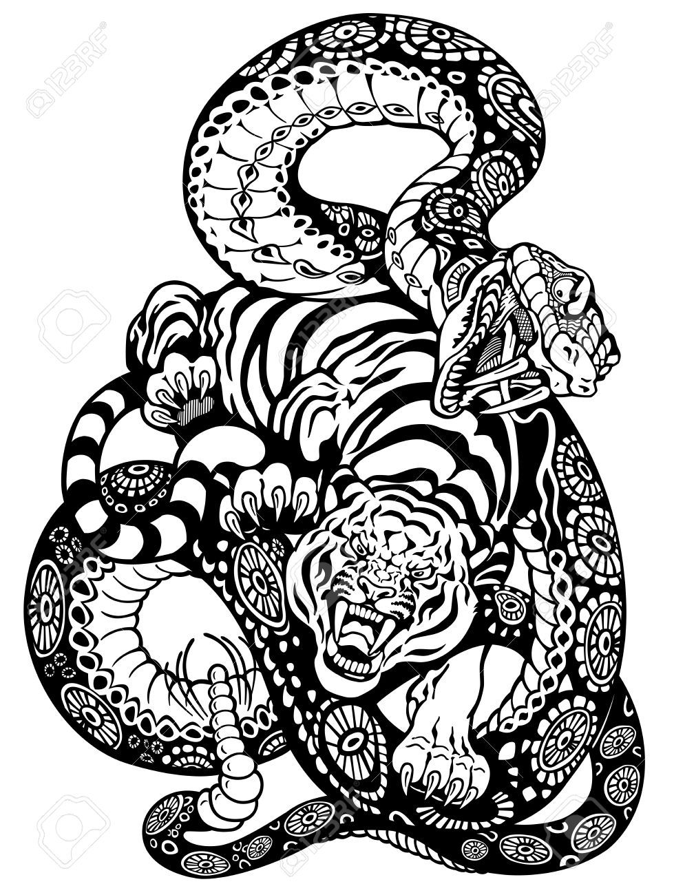 Detail Yin Yang Drache Tiger Nomer 18