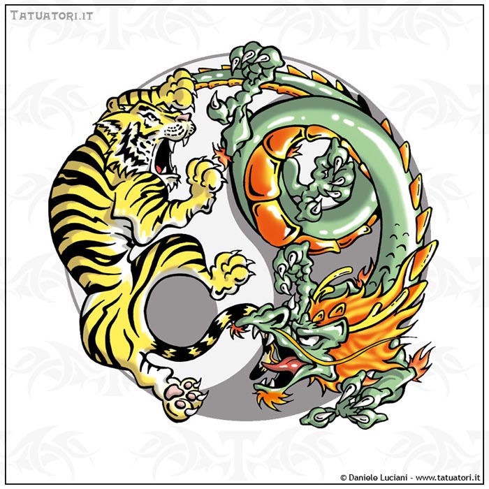 Detail Yin Yang Drache Tiger Nomer 5