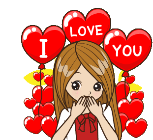 Detail I Love You Stickers Gif Nomer 13