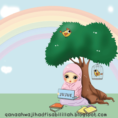 Detail Kartun Muslimah Pegang Kucing Nomer 5