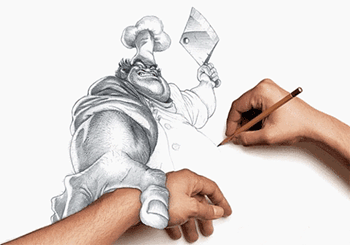 Detail Lukisan Pensil Kartun Nomer 2