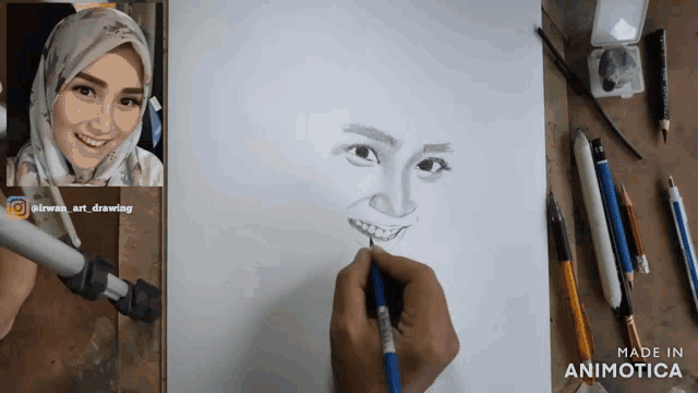 Detail Lukisan Pensil Kartun Nomer 13