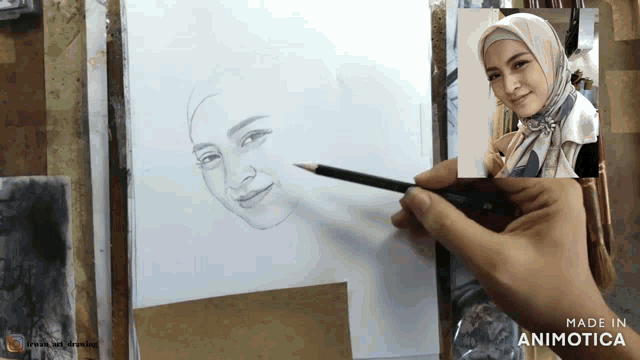 Detail Lukisan Pensil Kartun Nomer 17