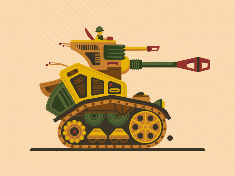 Detail Tank Kartun Perang Nomer 8