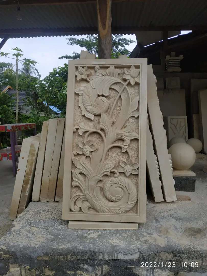 Detail Batu Alam Motif Bunga Nomer 25