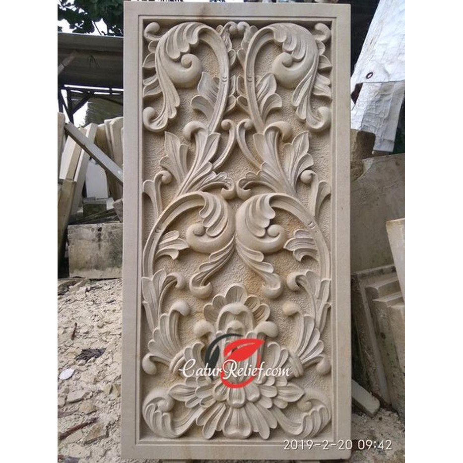 Detail Batu Alam Motif Bunga Nomer 27