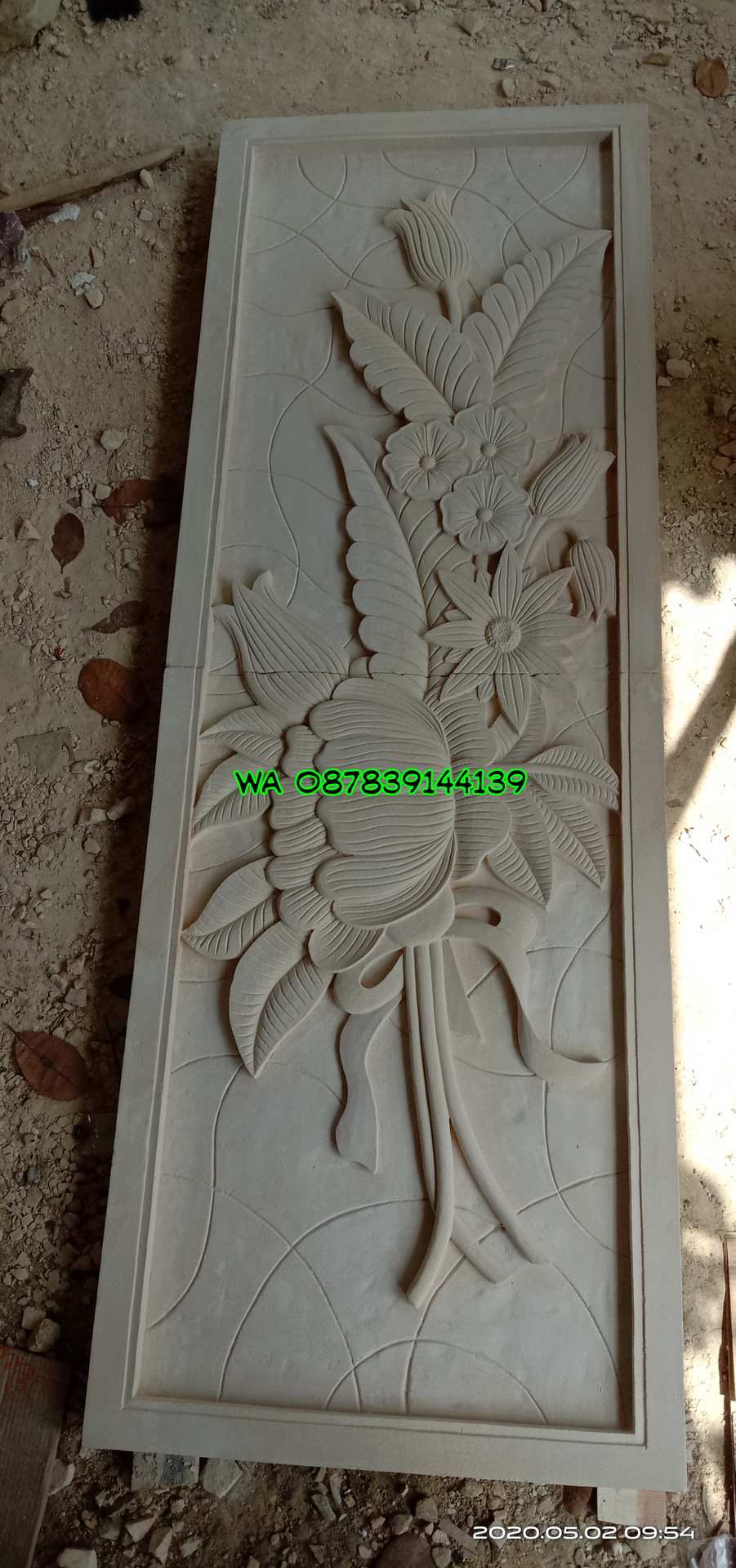 Detail Batu Alam Motif Bunga Nomer 51