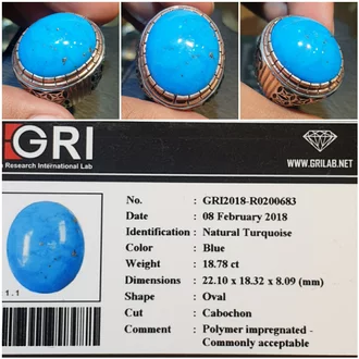 Detail Batu Pirus Polimer Nomer 52