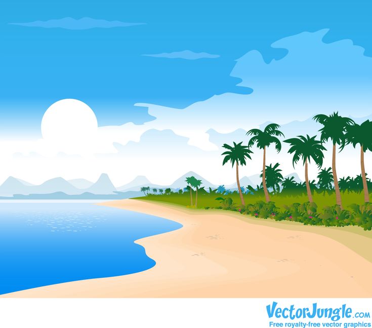 Detail Beach Background Clipart Nomer 14