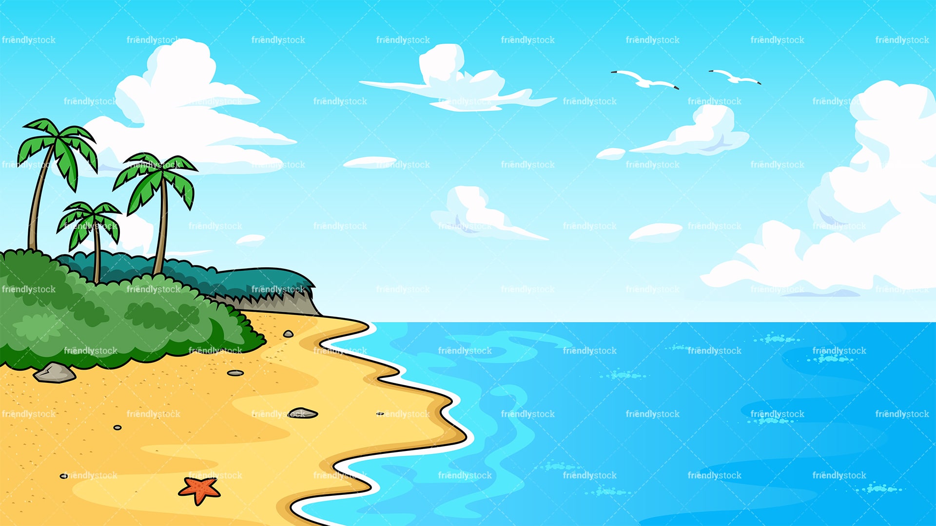 Detail Beach Background Clipart Nomer 20