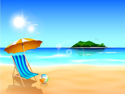 Detail Beach Background Clipart Nomer 34