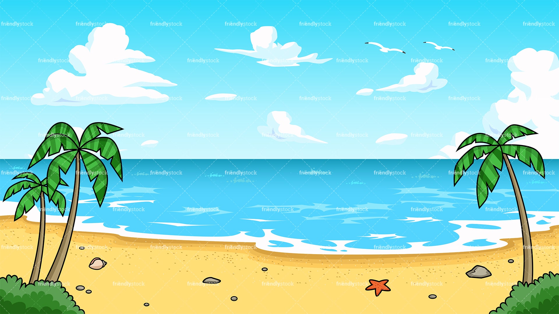 Detail Beach Background Clipart Nomer 4