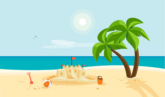 Detail Beach Background Clipart Nomer 8