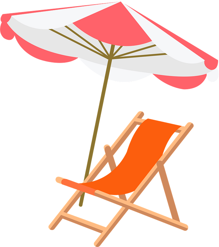 Detail Beach Chair With Umbrella Clipart Nomer 3