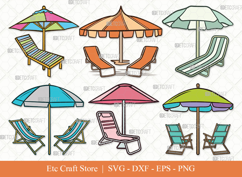 Detail Beach Chair With Umbrella Clipart Nomer 48