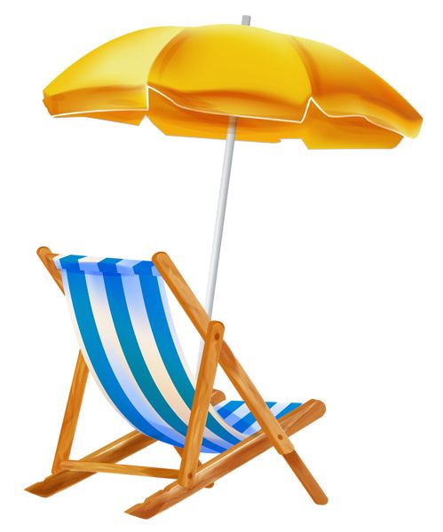 Detail Beach Chair With Umbrella Clipart Nomer 9