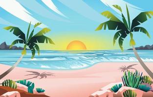 Beach Vector Background - KibrisPDR