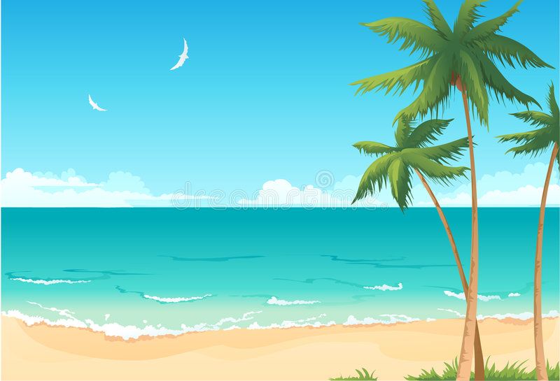 Detail Beach Vector Background Nomer 11