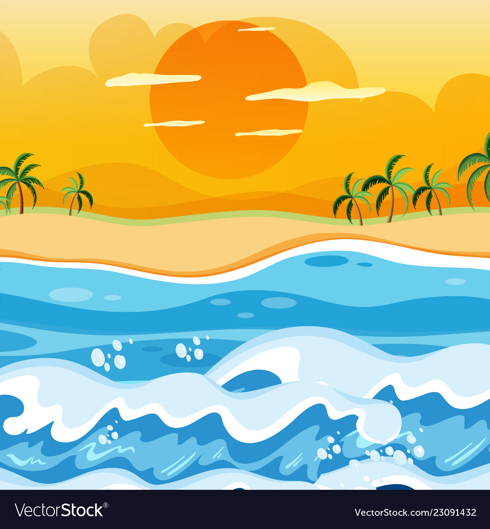Detail Beach Vector Background Nomer 25