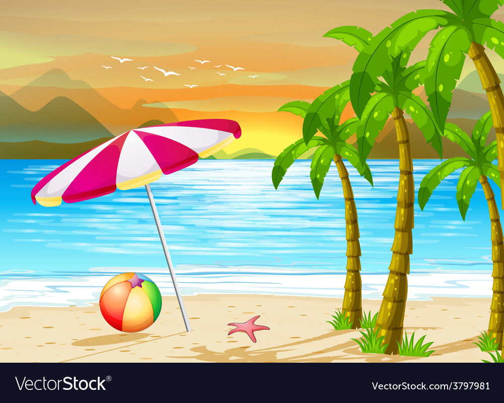 Detail Beach Vector Background Nomer 26